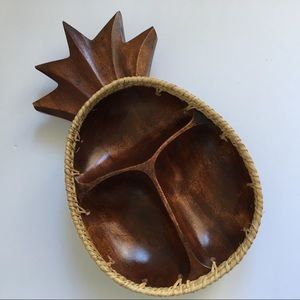 Wood Pineapple Serving plate